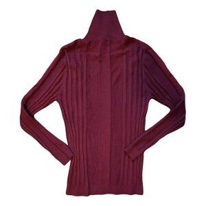 MENS RIBBED BURGUNDY TURTLE NECK SIZE XL